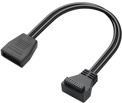 ELFJMZP Cable de extensión USB 3.0 de 19 pines (modelo A) de 5 Gbps macho a hembra, compatible con la mayoría de las marcas de placas base convencionales de 30 cm (tipo A)