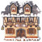 Kleine Figuren & Miniaturen Winterhaus Gasthof beleuchtet - 15cm - Hubrig Volkskunst