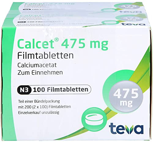 Calcet 475 mg Filmtabletten Phosphatbinder, 200 St. Tabletten
