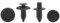 sourcing map 20Stk. Plastik Türverkleidung Türbefestigungsclips Befestigung Clips Nieten 6mm 7mm