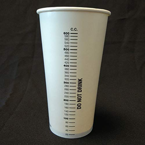 White Paper Paint Measuring Measurement Mixing Container Cup - 600cc - Pack of 50