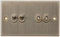 Knightsbridge CSTOG4AB 10AX 4G 2 Way Toggle Switch - Square Edge Antique Brass