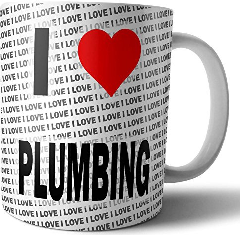 AK Giftshop I Love Plumbing - Tea - Coffee - Mug - Cup - Birthday - Christmas - Gift