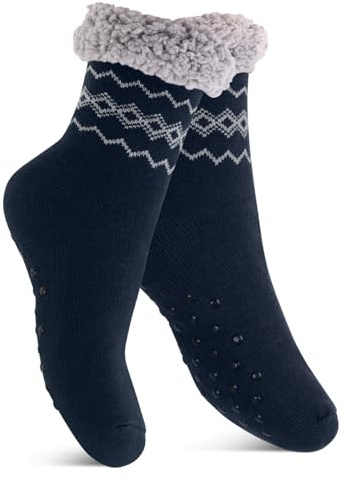 Footstar Damen und Herren Winter Haussocken (1 oder 2 Paar) Kuschelsocken