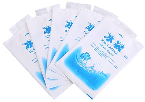 Fydun Trockeneis Gel Packs - 10 Stück Kühlpack Wiederverwendbar, Ice Pack Kühltasche PE Lebensmittelqualität, Freezable Kühler Bag für Lebensmittel, Gemüse und Weinindustrie (200 ml)