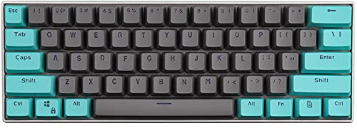 KEEZSHOP Keycaps, 61 Keycaps Backlight Dos Colores teclados mecánicos PBT Keycap para GH60 / RK61 / ALT61 / Annie/Keyboard Poker Keys