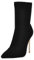 LUXMAX Donna Stivali Elasticizzati Tacco Alto Spillo 10 CM a Punta Stivaletti Tacchi Alti Slip-on Boots (Nero) - 34 EU