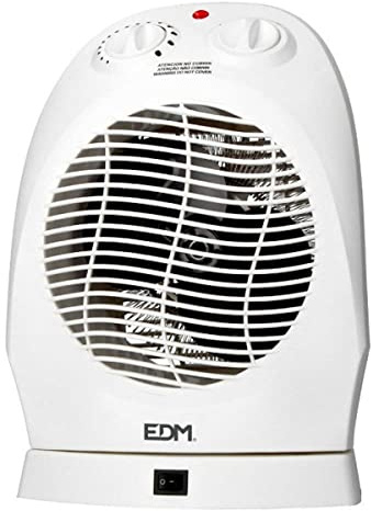Edm Grupo 07202 Calefactor de Suelo - Modelo Vertical Oscilante - 1000-2000W