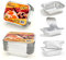 HOT BARGAINS 100 x No1 Foil Containers with Lids for Takeaway (120 x 100 x 40mm) for Takeaway Restaurants, Oven Safe and Freezer Safe (100)