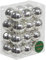 Kleine Baumkugeln aus Glas Ø 2 cm/2,5 cm/3 cm - Christbaumkugeln Baumschmuck Christbaumschmuck Weihnachtsbaumschmuck Weihnachtsbaumkugeln (2,5 cm, 24 Stück Silber (Glänzend))