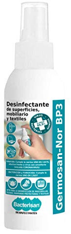 Bacterisan Germosan Nor Bp3 60ml, Desinfectante Multiusos De Triple Acción, Elimina Virus, Gérmenes Y Bacterias De Todo Tipo De Objetos Superficies Y Textiles, Bacterisan 60 ml