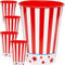 Carpeta 4 stabile Kunststoff-Becher * Candy + USA + Popcorn * für Party und Geburtstag | 260ml | Mottoparty Partybecher Hollywood