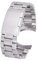 Watch Supplies - 22mm Stainless Steel Solid Links Bracelet Watch Band Strap Curved End with 4pcs Watch Pins Spring Bars (Silver)