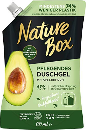 Nature Box Pflegendes Duschgel Avocado-Öl Nachfüllbeutel, 500 ml