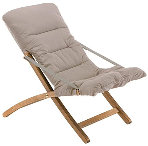 fiam Linda Soft Relaxsessel für den Außenbereich, aus Buchenholz, Walnussholz