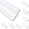 NK80 Moulures de plafond en polystyrène XPS - 50 m - Baguette de finition blanc - 80 x 80 mm - Moulures décoratives en polystyrène - Moulures décoratives