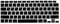 MiNGFi Silicone Arabic Keyboard Cover for MacBook Air 13 A2179 (2020), A2337 (M1, 2020–2022) US/ANSI Layout - Black