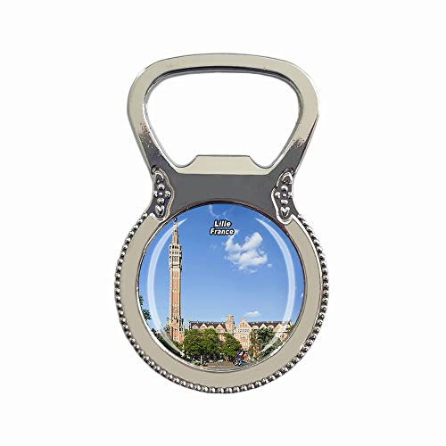 Frankreich 3D Lille Bierflaschenöffner Kühlschrank Magnet Metall Glas Kristall Reise Souvenir Geschenk Heimdekoration