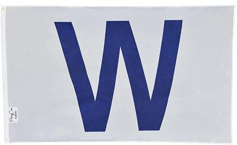 Chicago Baseball Win Flagge, 90 x 152 cm, Weiß und Blau