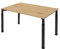 boho office® Konferenztisch, Schreibtisch, Tisch, Schwarz, in der Höhe einstellbar inkl. Tischplatte in 160 x 80 cm in Wildeiche Echtholz-Furnier