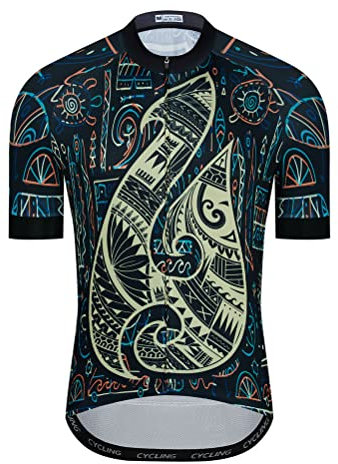 Herren-Radtrikot für den Sommer, cooles Mountainbike-Shirt, MTB-Kleidung, Biking-Ausrüstung für Rennrad, BMX, Fahrrad, S-5XL, 2HT13, L