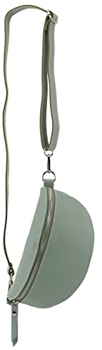SH Leder ® echt Leder Hüfttasche Damen Herren Unisex Gürteltasche für Festival Reise Bauchtasche kleine Crossbody Bag Frauen Ledertasche 23x12cm AVA G292 (Wassergrün)
