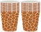 POPOYU 16 Stück Pappbecher mit Giraffedruck Safari-Pappbecher mit Tierdruck Giraffe Strukturierte Pappbecher für Kinder Geburtstagsparty, Babyparty,Dschungel-Safari-Mottoparty Dekoration
