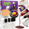 Halloween Schminke Erwachsene,Latexkleber für Halloween Schminken,Schminke Halloween Set DE’LANCI 17PCS Vampir Schminke,Halloween Schminke Narben,Clown Schminke Horror