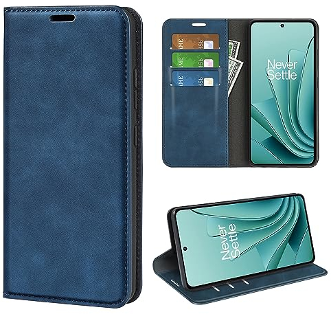 Fertuo Hülle für Oneplus Nord 3 5G, Handyhülle Leder Flip Case Tasche mit Kartenfach, Magnetverschluss, Silikon Innenschale Schutzhülle Cover Lederhülle für Oneplus Nord 3 5G, Blau