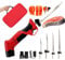 HYQNG Coltello Elettrico per Sfilettare Pesce, Coltello per Sfilettare Pesce Ricaricabile con 4 Lame Alternative Antiaderenti Rivestite in Nitruro di Ti in Acciaio Inox, Coltello Elettrico Trinciare