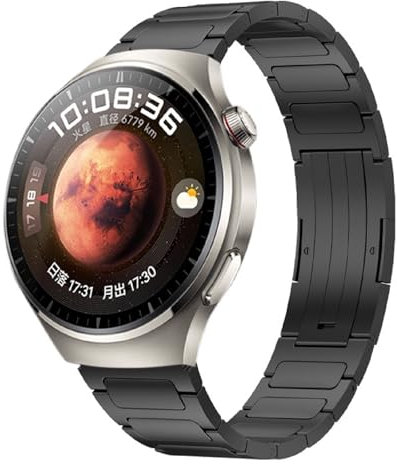 VeveXiao Cinturino in titanio compatibile con Huawei Watch GT 5 46 mm/3 pro/2 Pro 46 mm 2E/Watch 4/3 Pro, cinturino di ricambio in lega di titanio di lusso da 22 mm per Ultimate, Titanio
