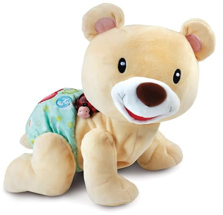 VTech-Baby Osito gateos, Osito de Peluche Interactivo Que Anima al bebé a Gatear y moverse, Juguete para bebés +9 Meses, Versión ESP