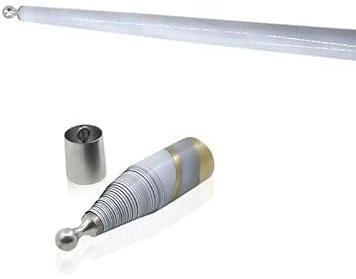 1 canne en métal pour tours de magie, baguette de magicien pour scène, fête de rue (1 blanc)