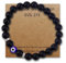 Gehanico Evil Eye Bracelet for Men Adjustable Blue Eye Bracelet for Protection Kabbalah Amulet Healing Crystal Bracelet Gift for Men Women Valentine's Day New Year (Black)