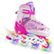 Rollschuhe Kinder für Mädchen, Verstellbare 4 Größen Inline Rollschuhe Quad mit Leuchtenden Rädern für Kinder Mädchen