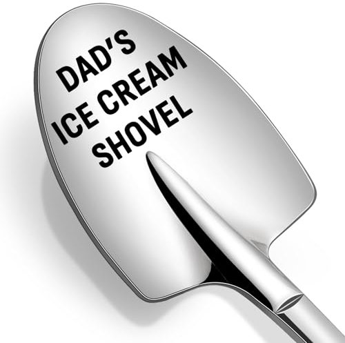 Lovingly Yours Dad's Ice Cream Shovel - Stainless Steel, Personalized Engraved Spoon for Dad, Gifts for Dad from Daughter Son, Birthday, Father's Day, Christmas, Valentine's Day