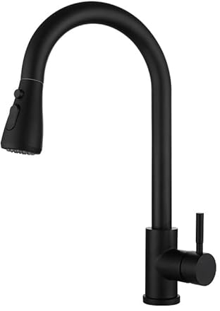 Spültischarmaturen 304Edelstahl Schwarz Küche Pull-Out Wasserhahn Farbe Spüle Spüle Versenkbare Wasserhahn Schwarzer Wasserstopper