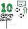 Ronoza Pailletten Geburtstagskerzen Zahlen 10 (Fußball Deko), Kerzen Geburtstag, Grüne Geburtstagskerze, Geburtstagskerzen für Torte, Kerze 10, Kerzen Zahlen (mit Tortendeko Fussball Set)