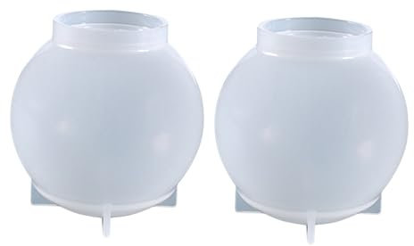 JEWEDECO 2st Kugelform Süßigkeitenformen Kreis-ausstecher Epoxy-kugel Zinn Handwerk Formenbau Eiskugeln Formen Wachsformen Für Kerzen Süßigkeiten Schimmel Kugelförmig Kieselgel Transparent