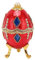 Eiförmige Schmuckkästchen, Strass-Intarsien, exquisite Schmuck-Schmuckkästchen, aufklappbarer Schmuckringhalter für Kunstsammlung, Heimdekoration