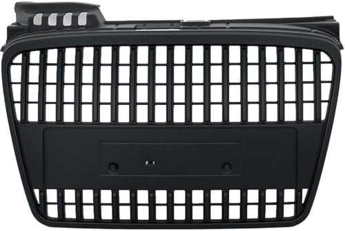 KITT FGAUA4B7B Badgeless Zentralgrill kompatibel mit A4 B7 2004-2008 Sedan Avant Cabrio Schwarz