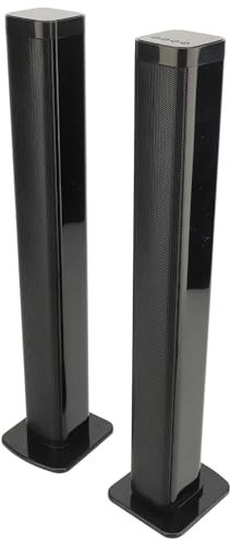 XUMIUZIY TV Sound Bar, 60W HD HiFi Stereo Soundbar for TV, 2 in 1 Separable TV Speaker Wall Mounted with HD Multimedia Cable, Supports Bluetooth, Optical Fiber, and USB Connection (Black)