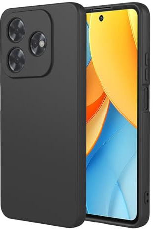 SEAHAI Hülle für ZTE Blade V60 Vita, Ultra Dünn Weich Liquid Silikon Stoßfeste Handyhülle mit Fallschutz Airbag-Design, Stilvoll Matt Seidig TPU Schutzhülle - Schwarz