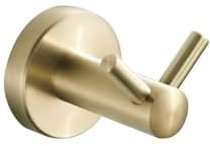 Housler® Brushed Brass Round Bathroom Accessories (Gold) (Round double Robe hook)