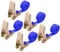 5 Pièces Sangle A Cliquet, Sangles à cliquer 25 mm x 2 m, Charge Maximale 900 kg, Sangles d'arrimage Convient aux Remorques,Camions, Voitures, Motos, Vélos, Sangle arrimage Selon DIN en 12195-2–Bleu