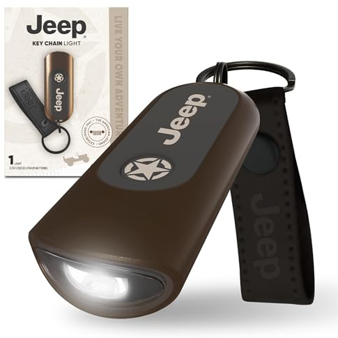 Energizer Jeep Mini linterna LED llavero con tecnología táctil, 25 lúmenes, luz portátil compacta con control sin interruptor para cualquier aventura en carretera o fuera de carretera