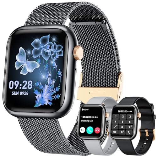 Smartwatch Herren mit Bluetooth Telefonfunktion Fitnessuhr:1,83''HD Touchscreen Smart Watch mit 120+Sportmodi mit Pulsmesser Schrittzähler IP68 Wasserdichter Fitness Tracker Kompatibel iOS Android