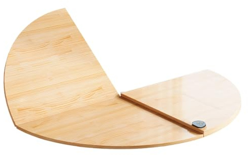 Runder Klapptisch Holztisch Klappbar Kiefernholzplatte Temporärer Holz Klapptisch für Essens und Bankett Einfachs zu Verstauen für Drinnen Draußen(160cm)