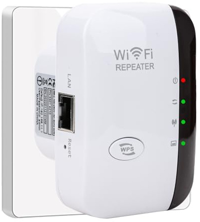 Wifi Extender,Internet Booster With Network Cable Home Wireless Signal Extender No Restriction on The Number of Device Connections Internet Booster with Ethernet Port Smart Signal Indicator Uk Plug