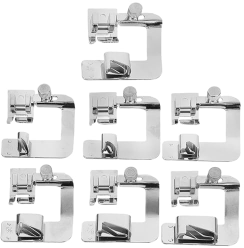 Uonlytech 7pièces Biche pour Machine à Coudre Métallique Résistant Compatible Couture Invisibles Fermeture Éclair Accessoires de Couture